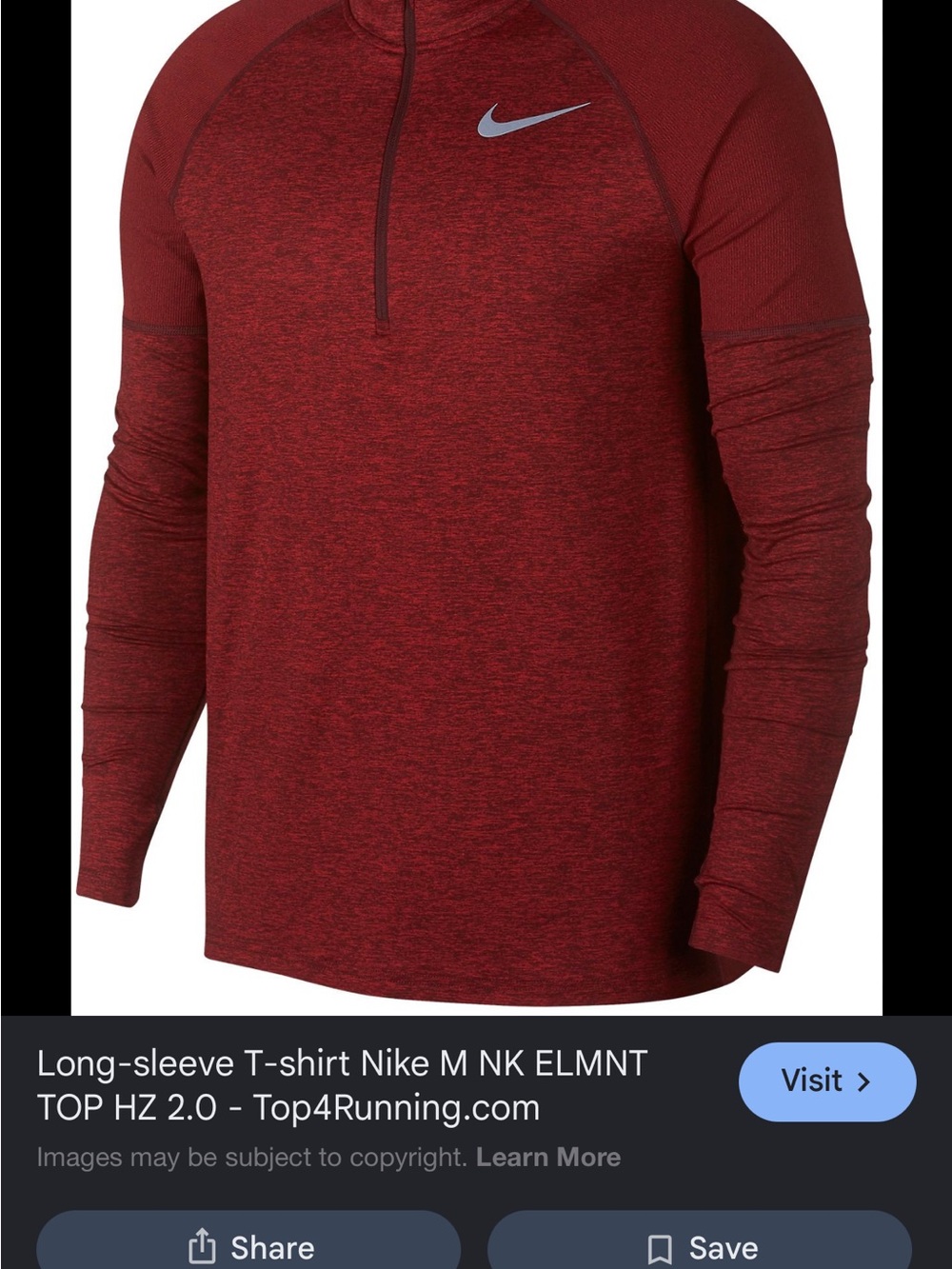 Nike Men's Dri-FIT Element Zip pullove